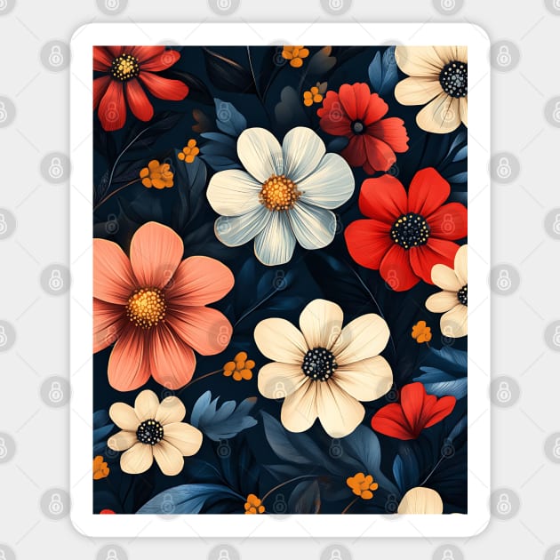 Floral Background Magnet by UrbanLifeApparel